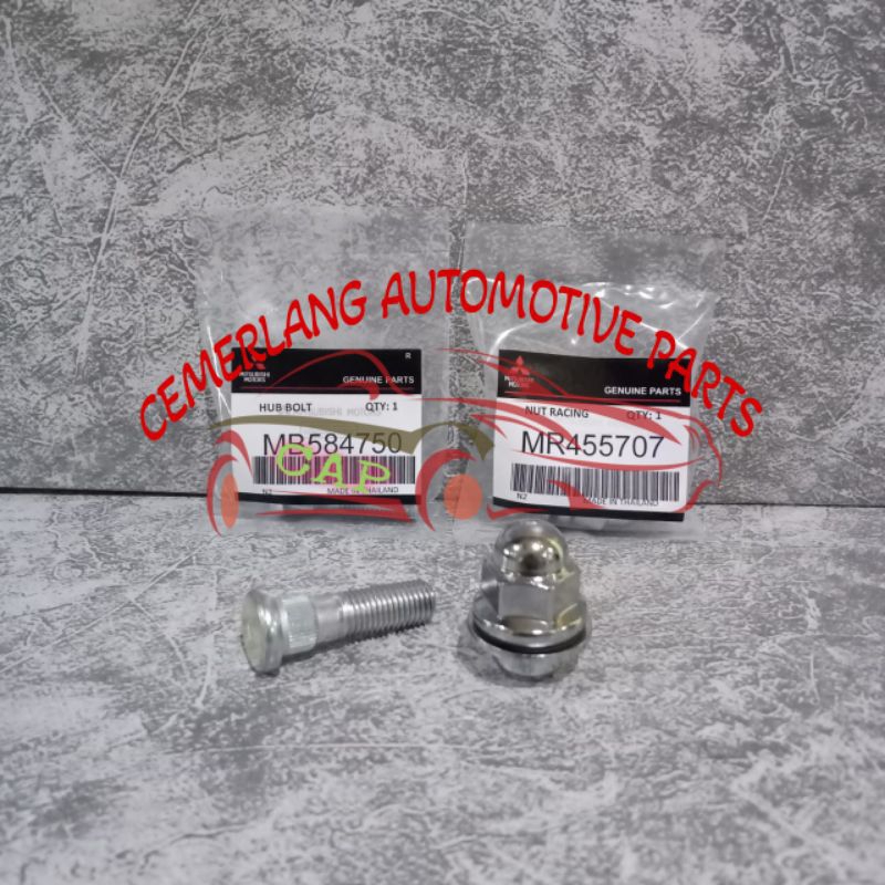 MUR RODA RACING + BAUT RODA PAJERO - NUT RACING & HUB BOLT PAJERO SPORT ORI