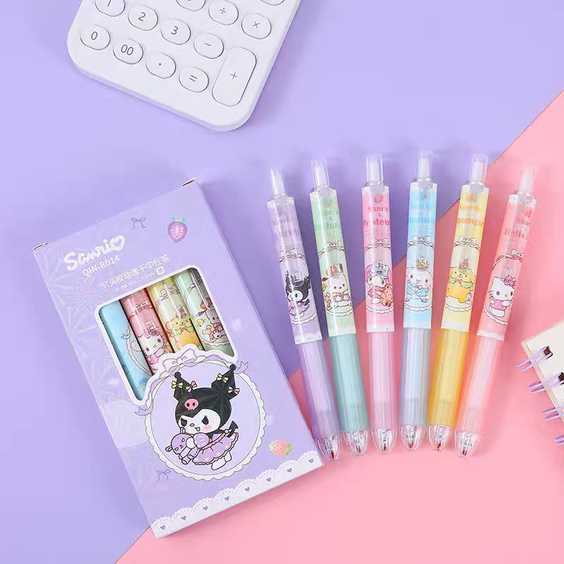 

Pulpen Set isi 6 Sarnio Sanryo Zanrio Lucu / Cute Set Ballpoint Pen