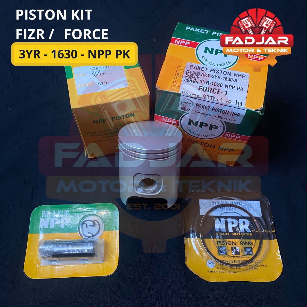 Piston Kit NPP Original untuk F1ZR FORCE 1 OS STD 0 - 300 Seher Motor FIZR