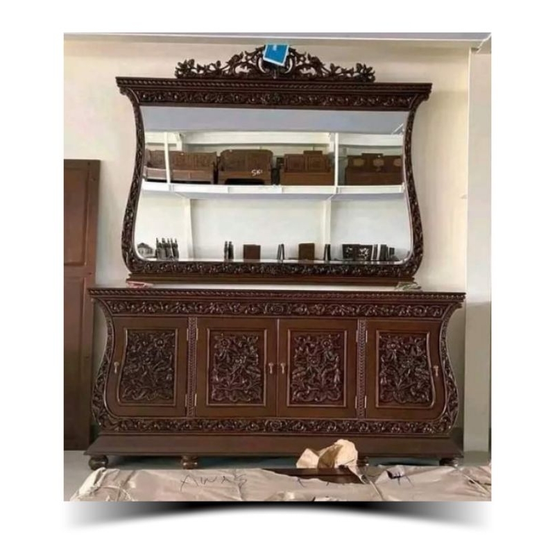 BIFET CERMIN BUFET BIOLA BIFET HIAS KAYU JATI UKIRAN JEPARA