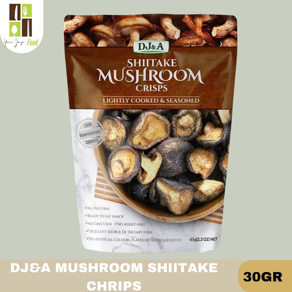 

DJ&A Shiitake Mushroom Crisp / Snack Sehat Jamur Shiitake 30gr