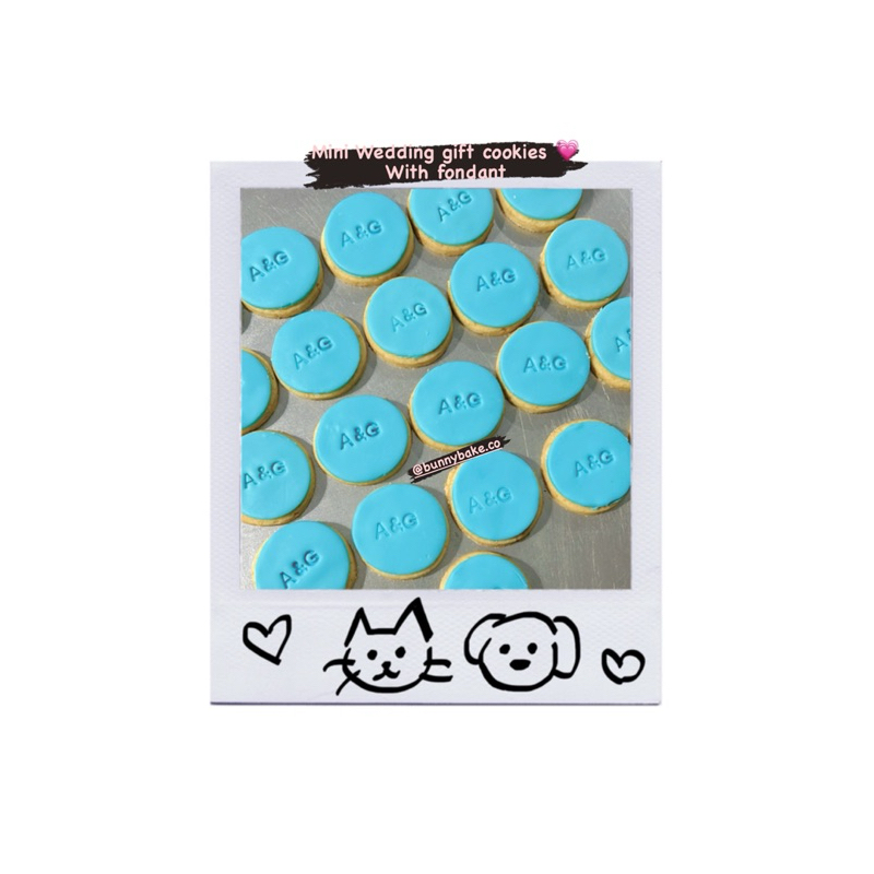 

wedding gift cookies fondant/ fondant cookies by bunnybake.co