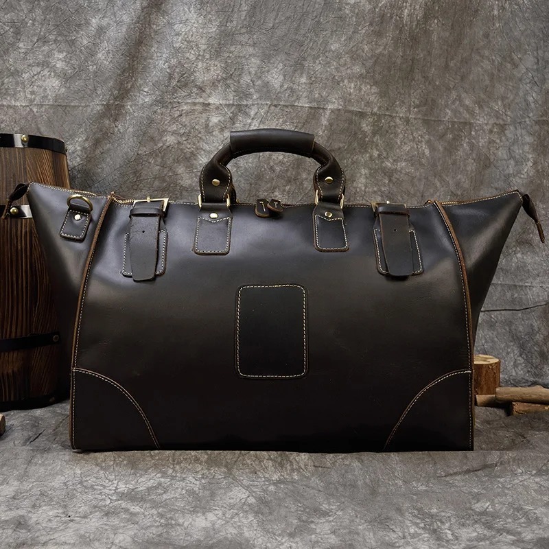 Tas Travel Hand Bag Kulit Asli - Tas Travel Duffel Kulit Asli Garut