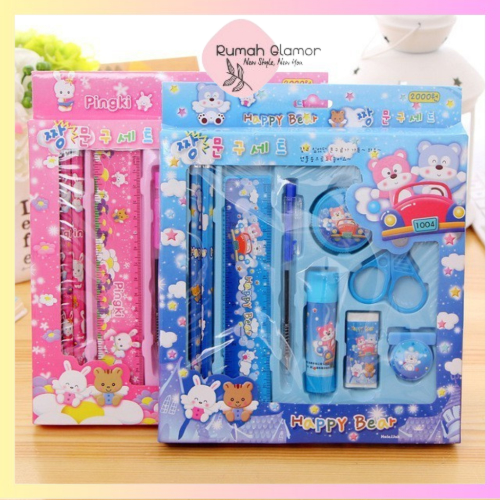 

Paket Alat Tulis 9 In 1 7 in 1 5 in 1Stationery Set Alat Tulis Set 9 In 1 Penggaris Pulpen Alat Sekolah Premium