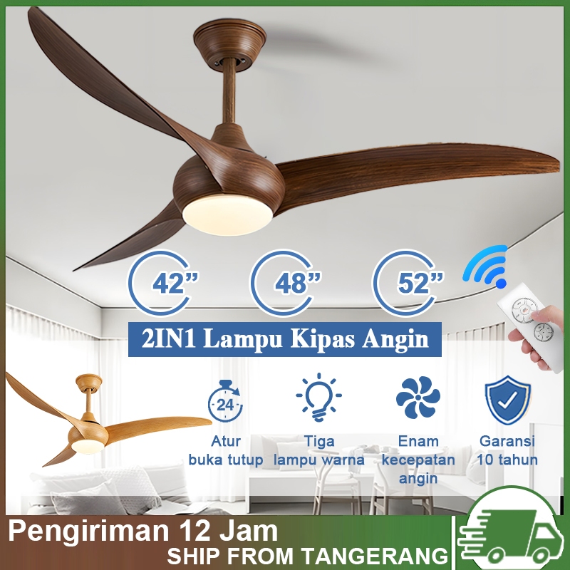COD Lampu Kipas Angin  52 Inci kipas lampu gantung plafon remote kipas angin plafon