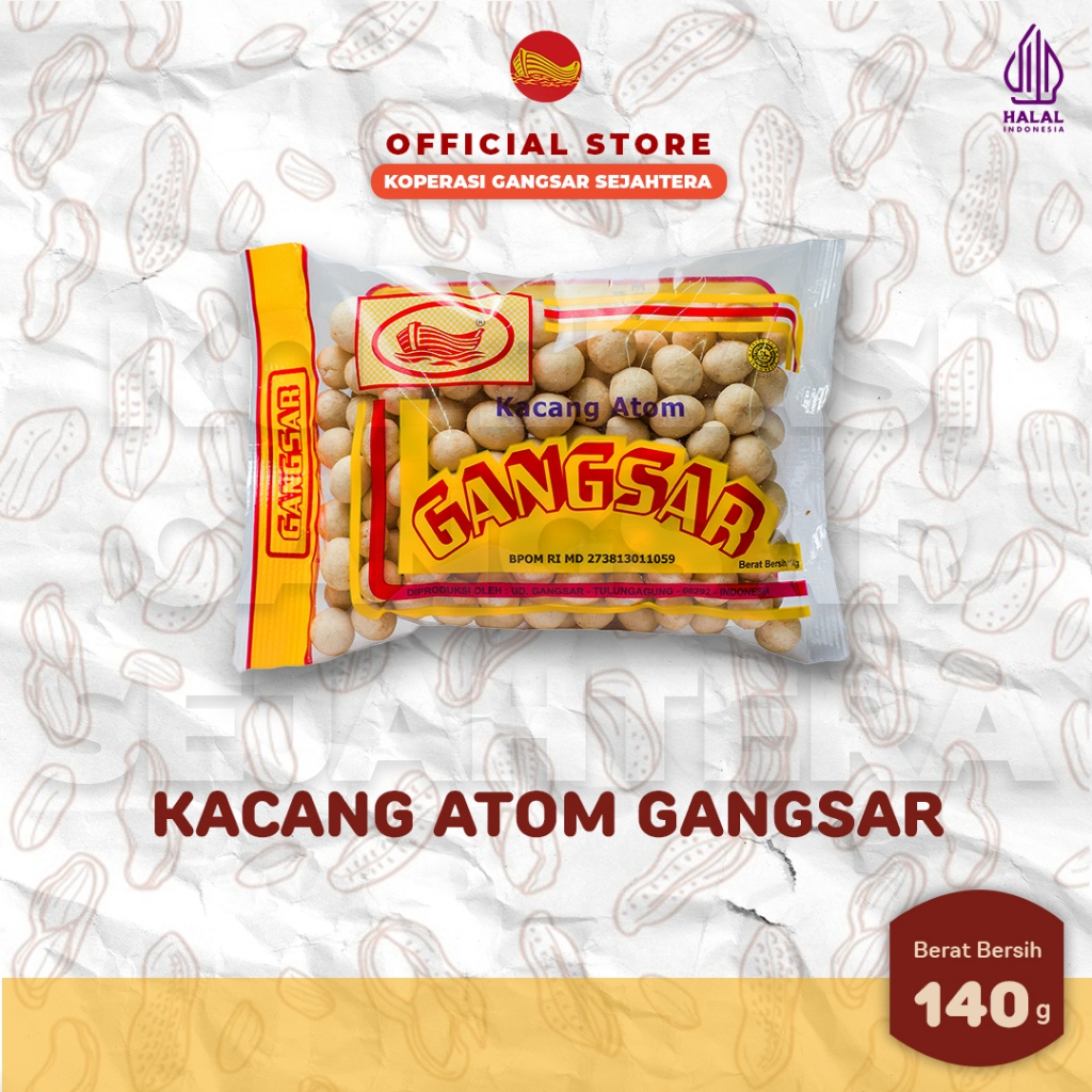 

KACANG ATOM GANGSAR 140gr (95B)