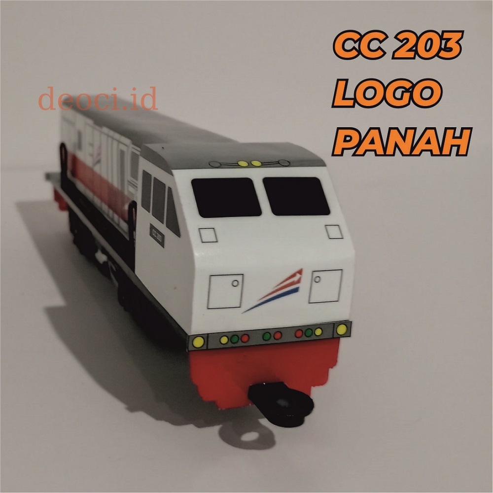 LOKOMOTIF KERETA API INDONESIA CC 203 LOGO PANAH