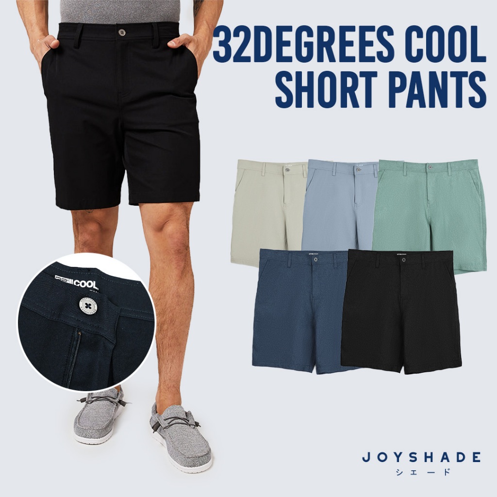 JOY SHADE Short Pants 32 Degrees Cool - Celana Pendek Pria Santai Cotton Twill
