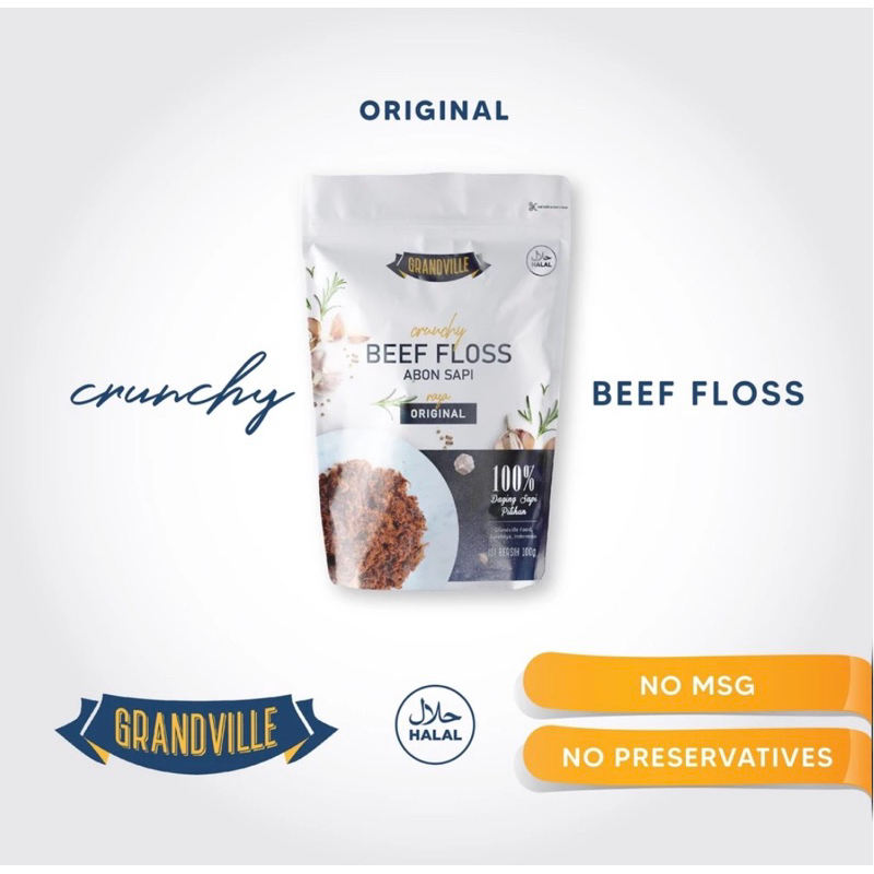 

Grandville Beef Floss | Abon Sapi | Abon MPASI | Abon crunchy