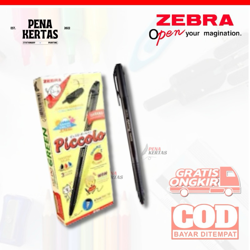 

Zebra Picolo Bolpoint 0,5 mm (Harga 1 pcs) Pulpen untuk kantor, sekolah