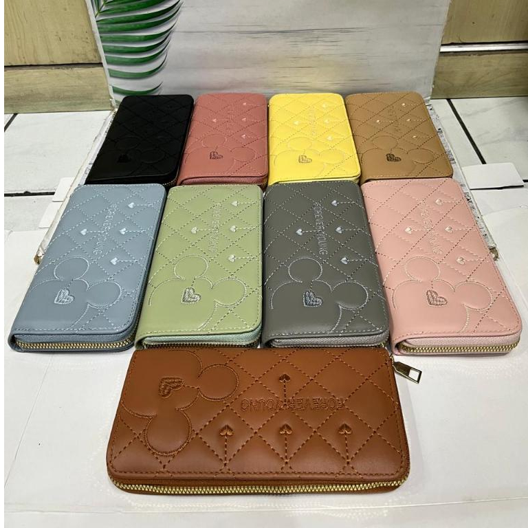 Dompet wanita resleting 1 panjang sintetis