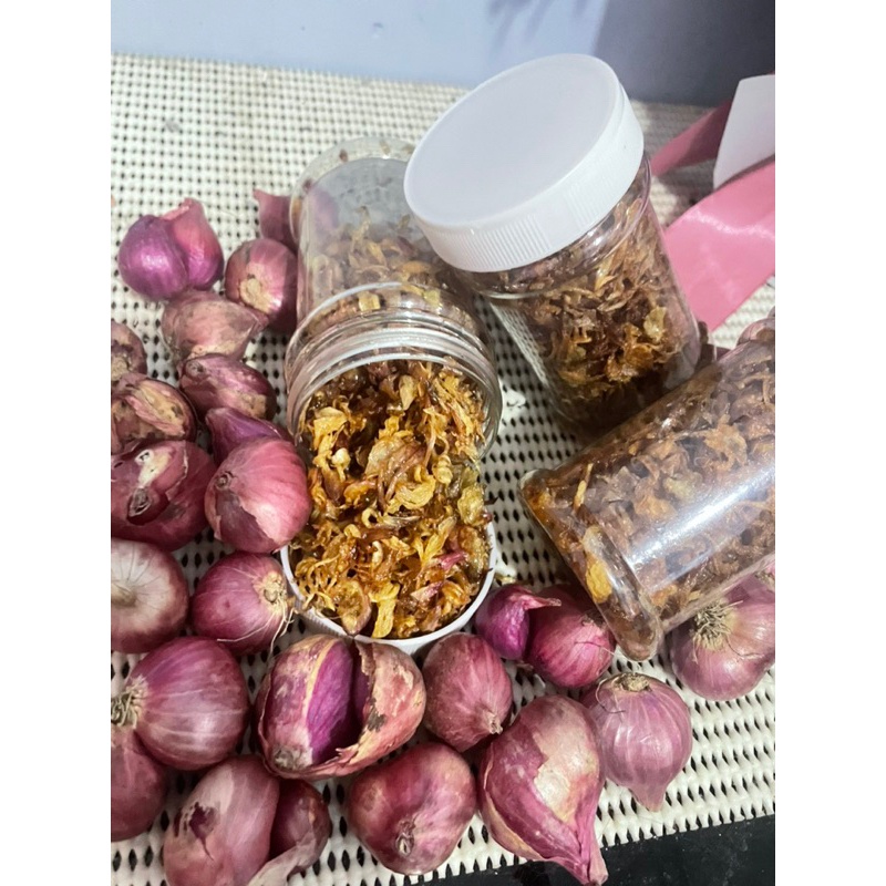 

Bawang merah Goreng terbuat dari bawang merah asli tanpa campuran