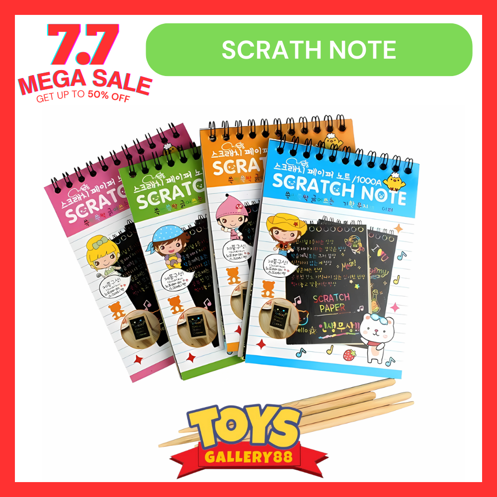 

Toysgallery88 Scratch Note Jumbo Buku Gambar Jumbo Tulis Gores Ajaib Buku Gambar Grafiti Paper Note colourfull Anak Anak Dewasa Alat Tulis Sekolah Art