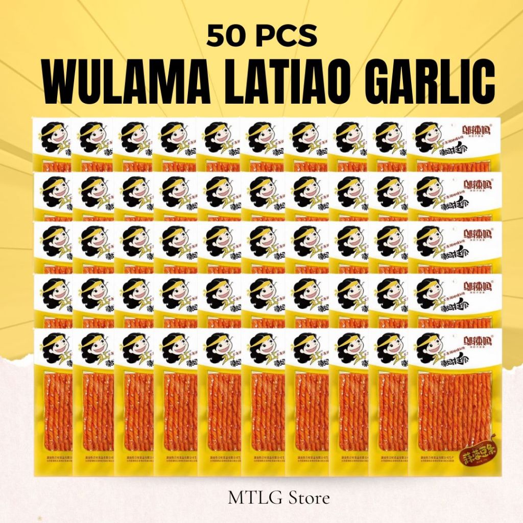

[50 pcs] Wulama Latiao | Tendon Garlic 50 pcs | Snack Latiao | Reseller Latiao | Snack Vegetarian | Latiao HALAL