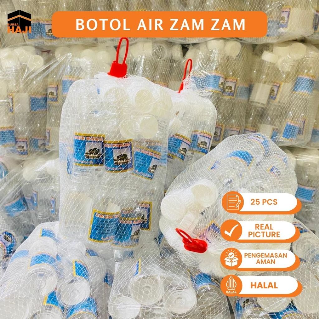 

Botol Zam zam 80ml 25pcs Lebih HEMAT Botol Kosong Zamzam 1 IKAT isi 25pcs Oleh-oleh Haji dan Umrah