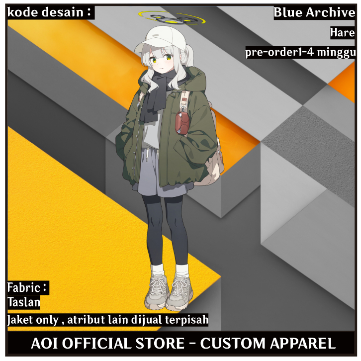 Jaket Omagari Hare Camp blue archive