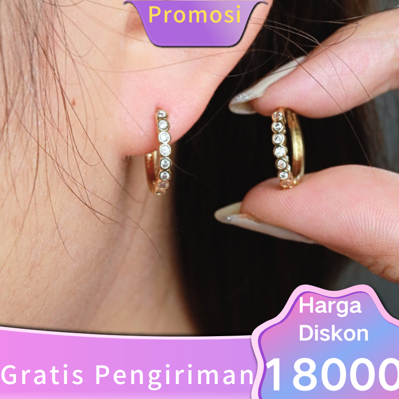 nting Wanita, Anting Berlian, Anting Baja Titanium, Desain Mewah dan Elegan, Anting Mewah Ringan, Ta