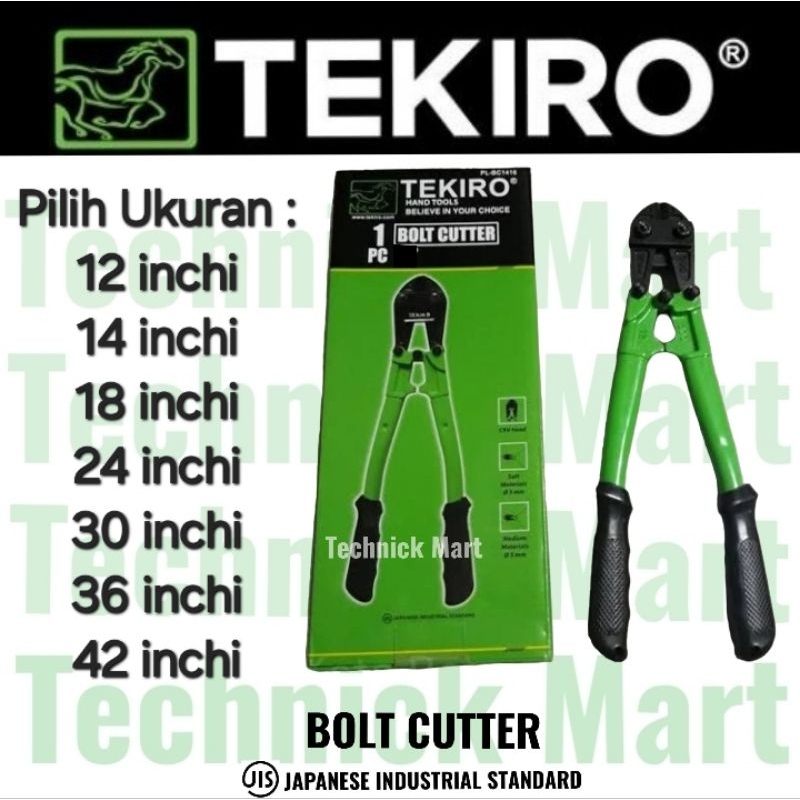 TEKIRO bolt cutter ukuran 12 14 18 24 30 36 42 inch gunting potong besi beton kawat beton gembok ran