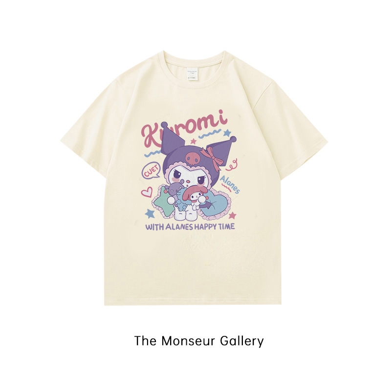 The Monseur Gallery T-shirt Oversize Kuromi yang lucu kaos oversize kaos kuromi baju kaos wanita| Ka