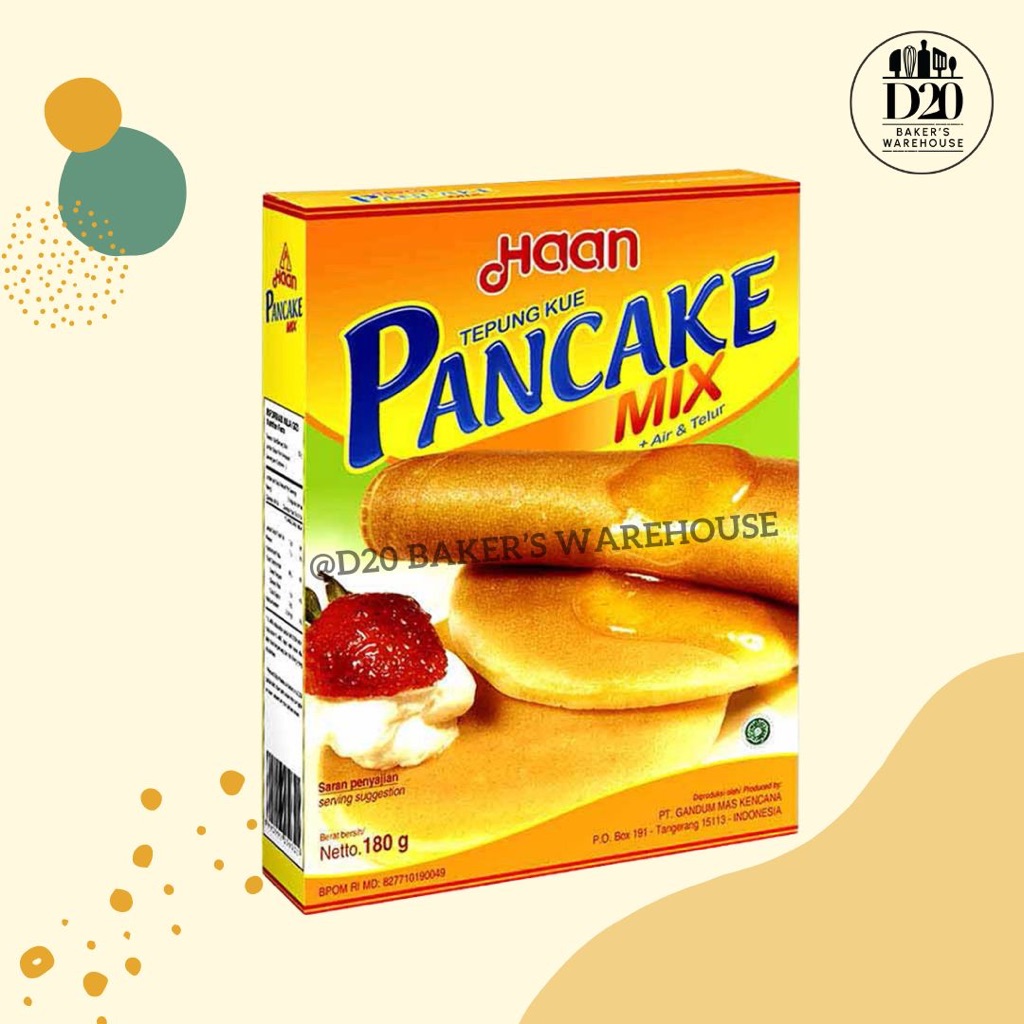 

Haan Tepung Pancake Mix Instan Original Vanilla 180gr