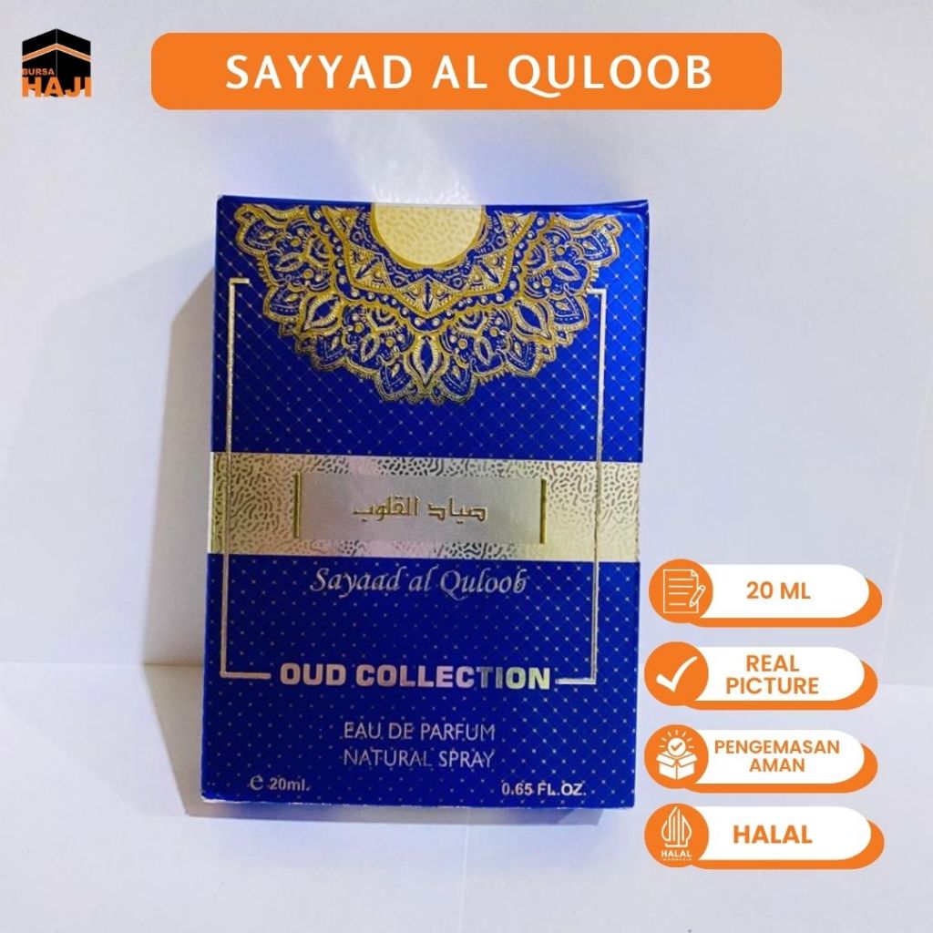 Parfum Dubai SAYAAD AL QULOOB Ard Al Zaafaran Pocket 20ml Aroma Oud Lengkap Khas Saudi Timur Tengah 