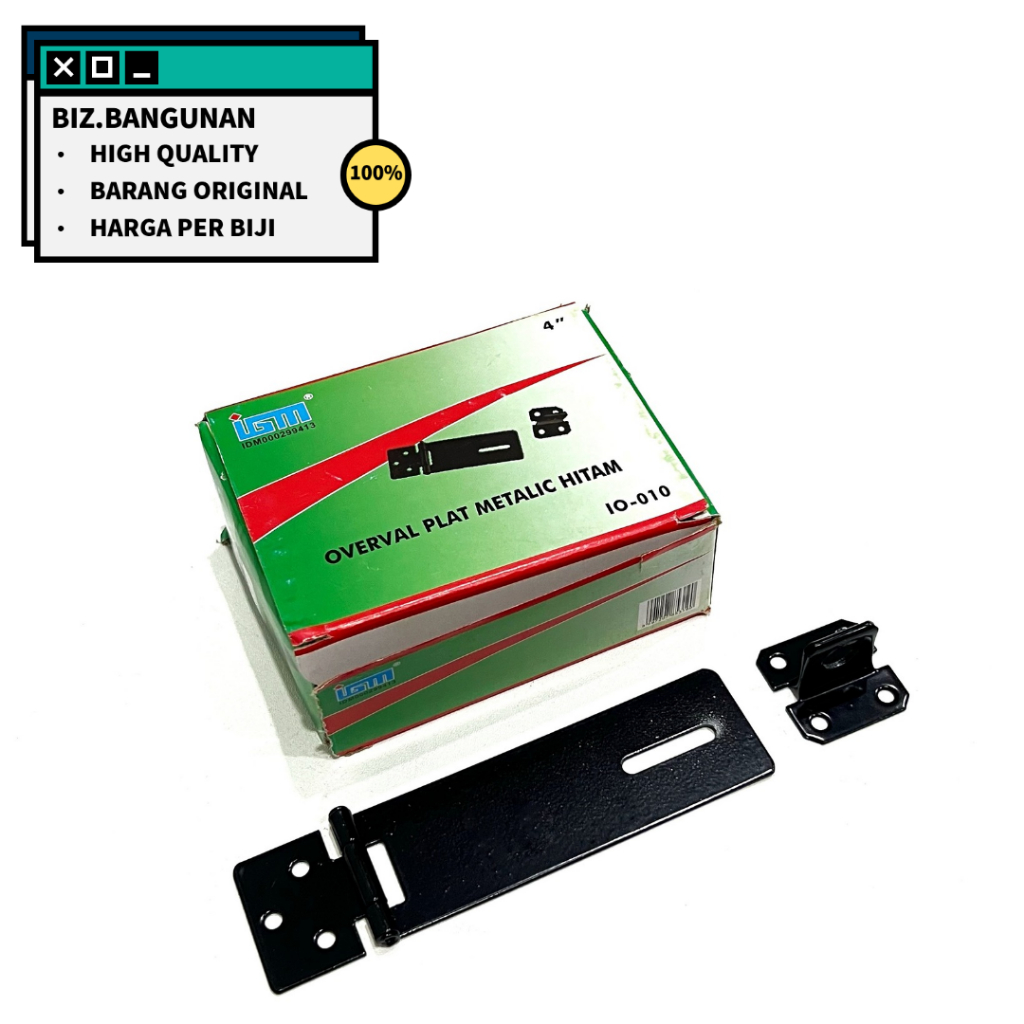 OVERVAL PLAT 4" INCH - OVERPAL GRENDEL TEMPAT CANTOLAN GEMBOK PINTU