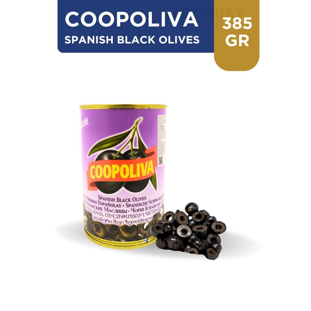 

COOPOLIVA Black Sliced Olives Buah Olive Hitam Potong 385 Gr