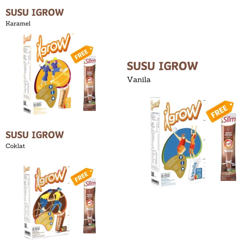 

Susu IGROW - Susu Bubuk Tumbuh Kembang Anak FREE 1 SACHET SUSU ISLIM