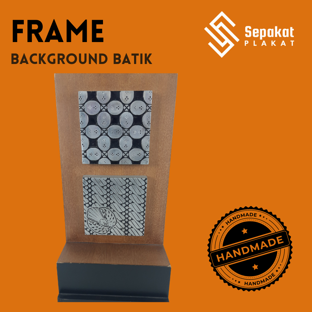 Plakat, Plakat Wayang, Plakat Custom+box, Frame Wayang Background Dua Batik
