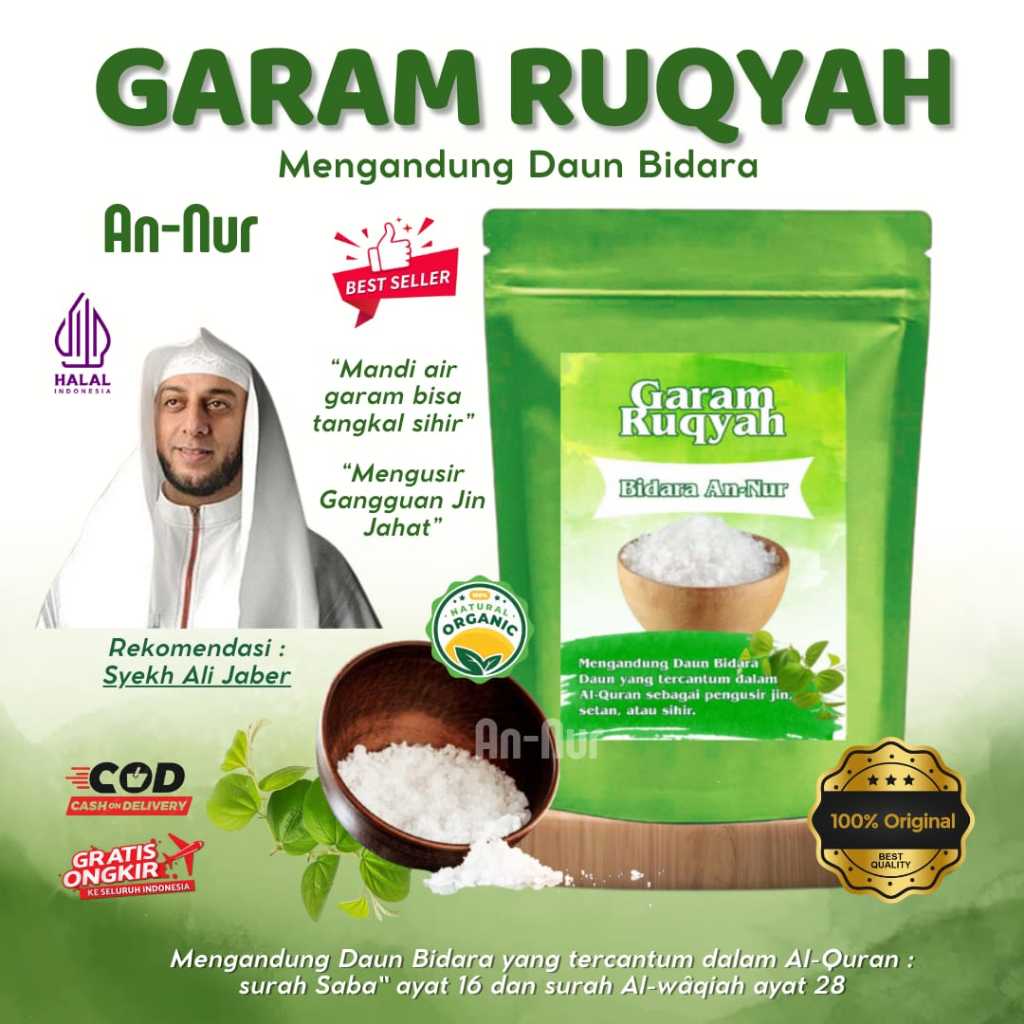 

GARAM RUQYAH BIDARA 500GR || PENANGKAL SIHIR ATAU NON MEDIS SIAP PAKAI