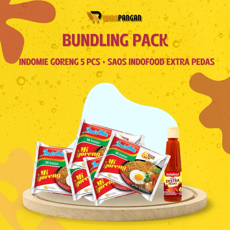 

INDOMIE GORENG MIE INSTAN 5PCS + SAUS 135ML
