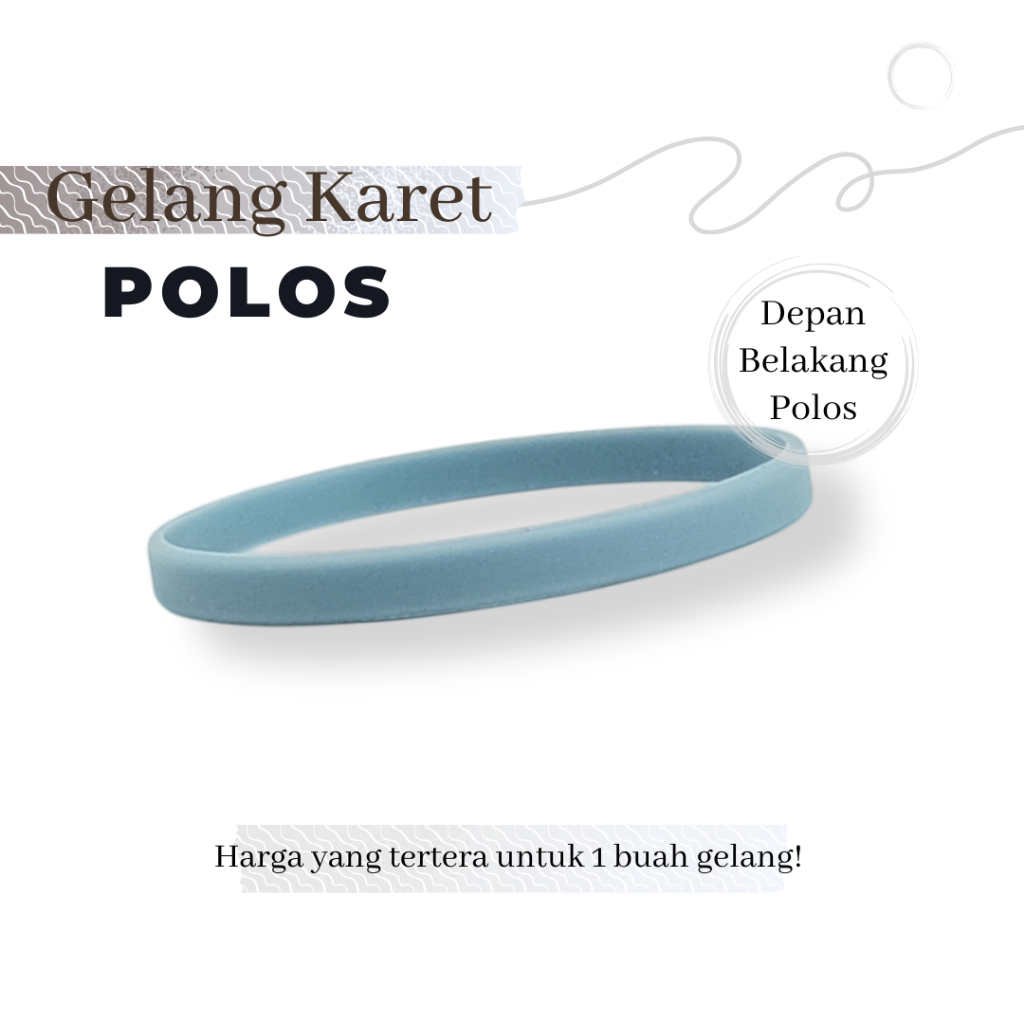 Gelang Karet Pria Wanita Distro Polos Murah Bracelet Rubber Sport Hype