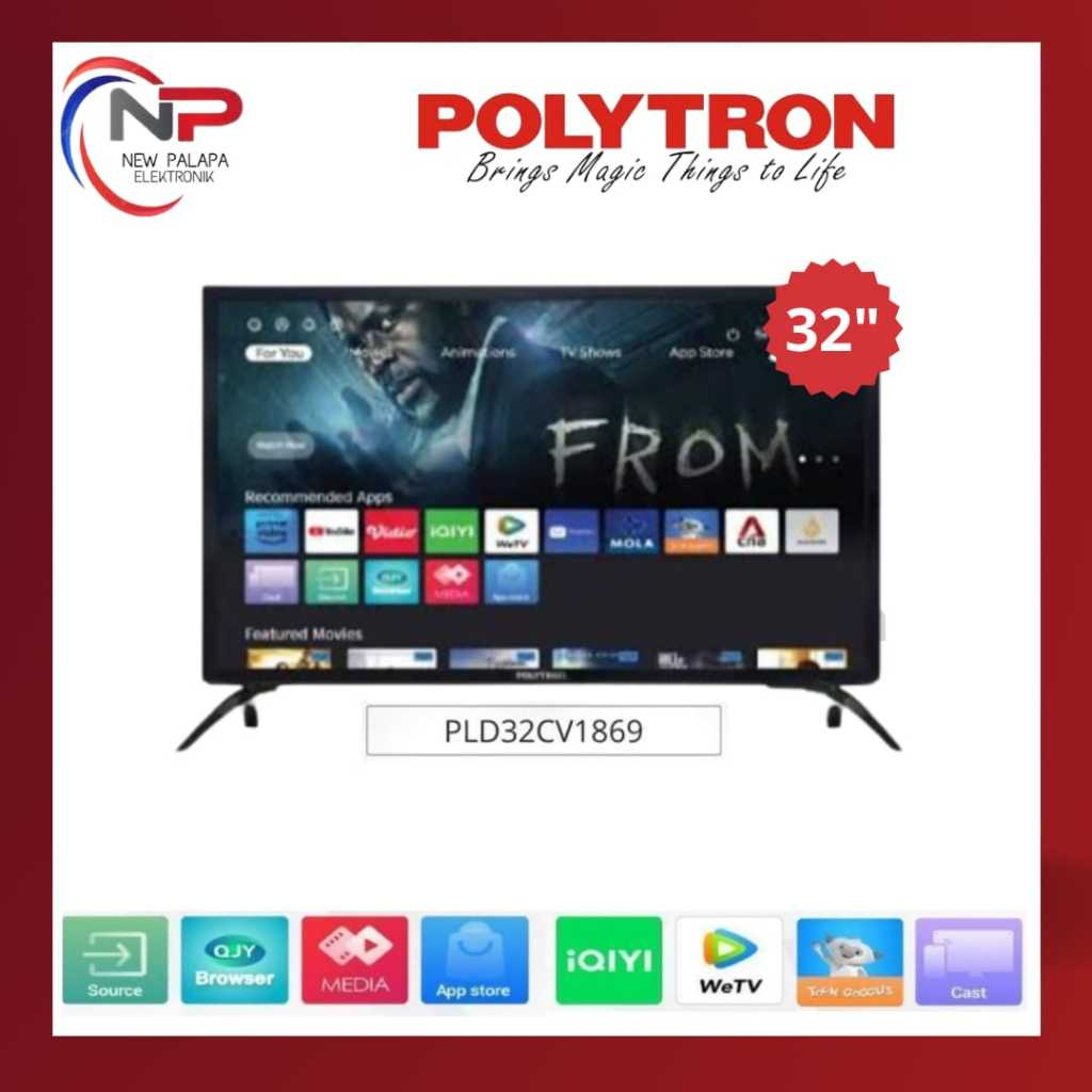 LED SmartTV Polytron 32inch 32CV1869 - SmartTV Polytron 32inch YouTube,Netflix