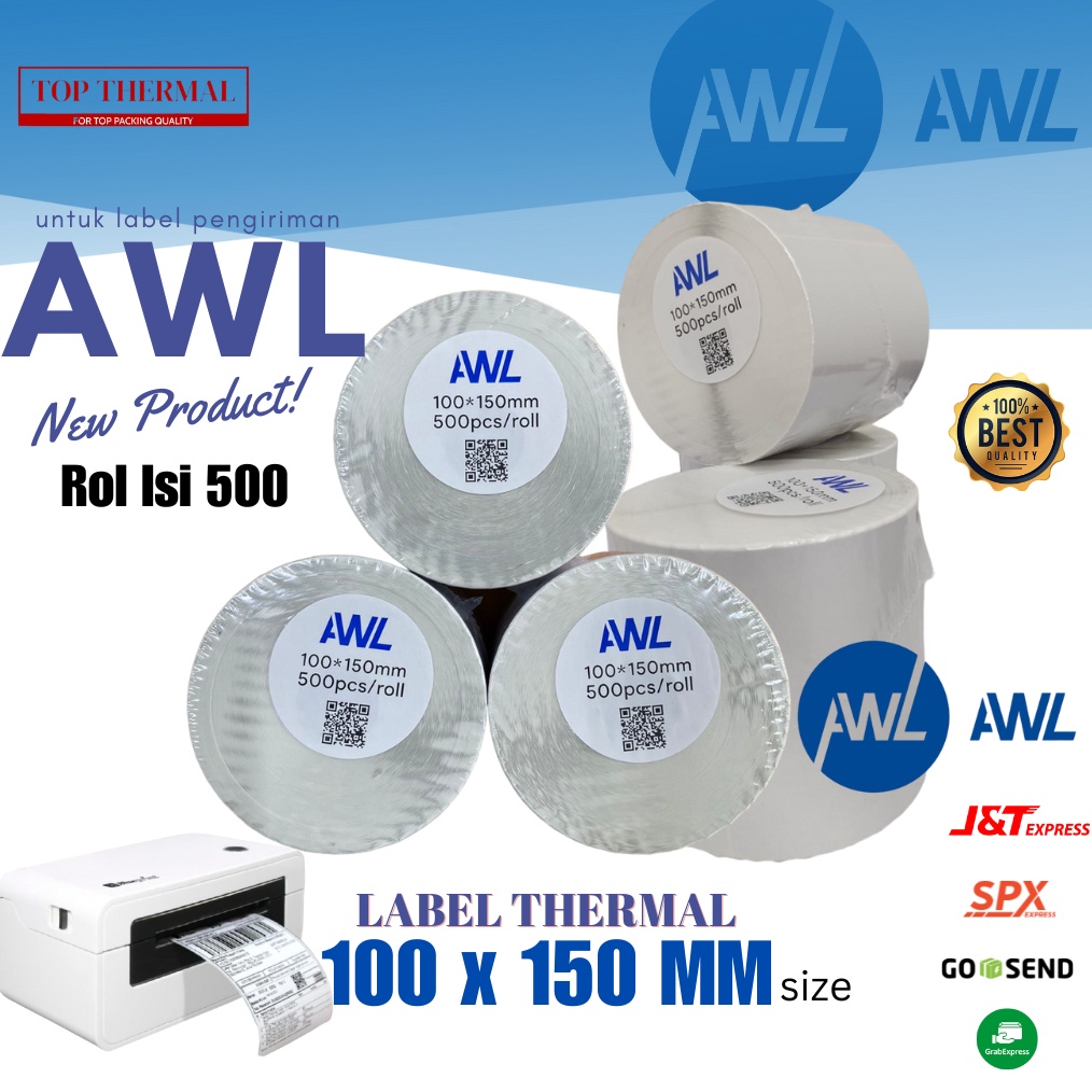 

Kertas stiker label thermal barcode 1x15mm isi 5 pcs rol ukuran A6 1x15 KODE Q5Z3