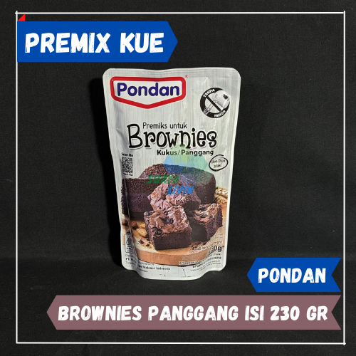 

Pondan Brownies Kukus / Panggang Pouch isi 230gr / Premix Kue Brownies / Brownies Panggang