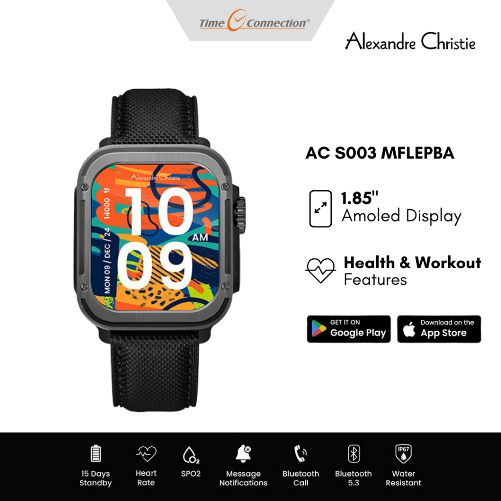 Alexandre Christie Smart Gen 3 AC S003 MFLEPBA Magnetic Gray Original / Jam Tangan Pria Wanita Kulit