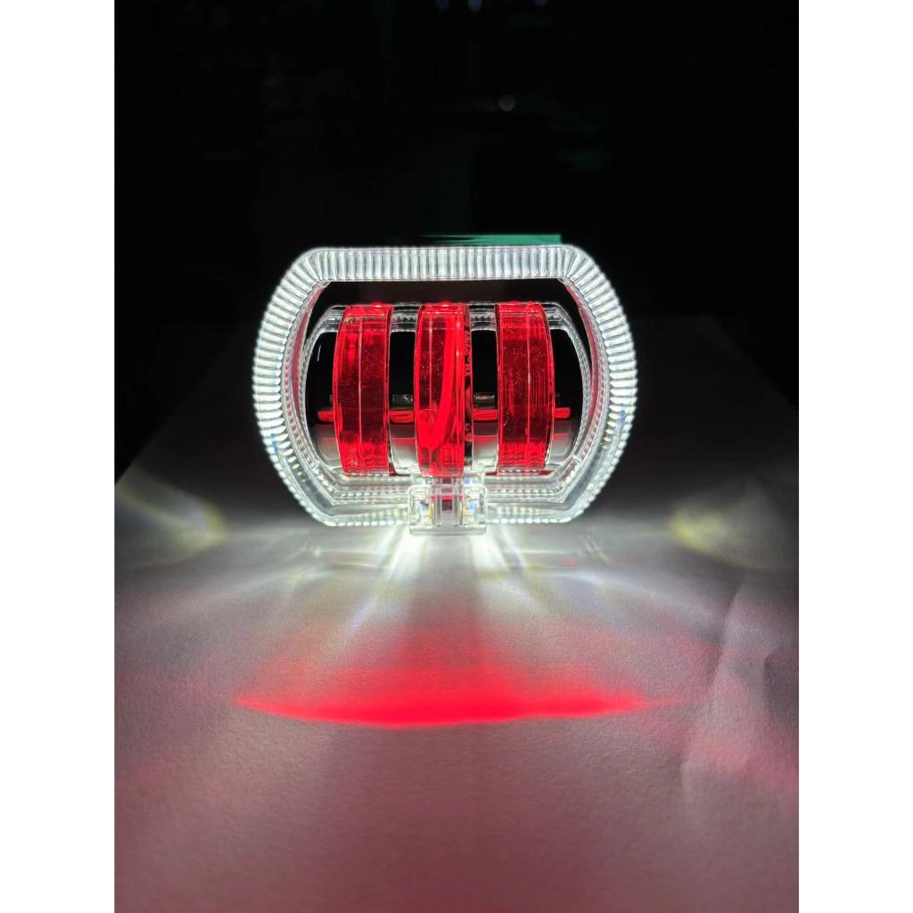 YTY Projector BIled 3 Lensa 8D Cut Off Lampu Tembak LED biled 3inch Shroud + Devil Laser U20