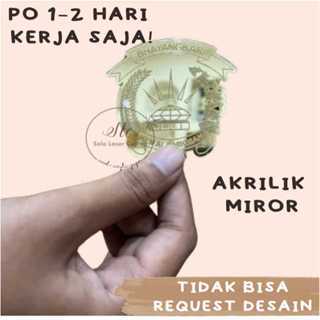 Logo New Bhayangkari Polri Lambang Akrilik Hiasan Mahar emblem acrylic Mirror polisi TNI AKRILIK MIR