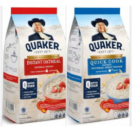 

Quaker, Instant Oatmeal dan Quick Cook 350 gr - 800 gr