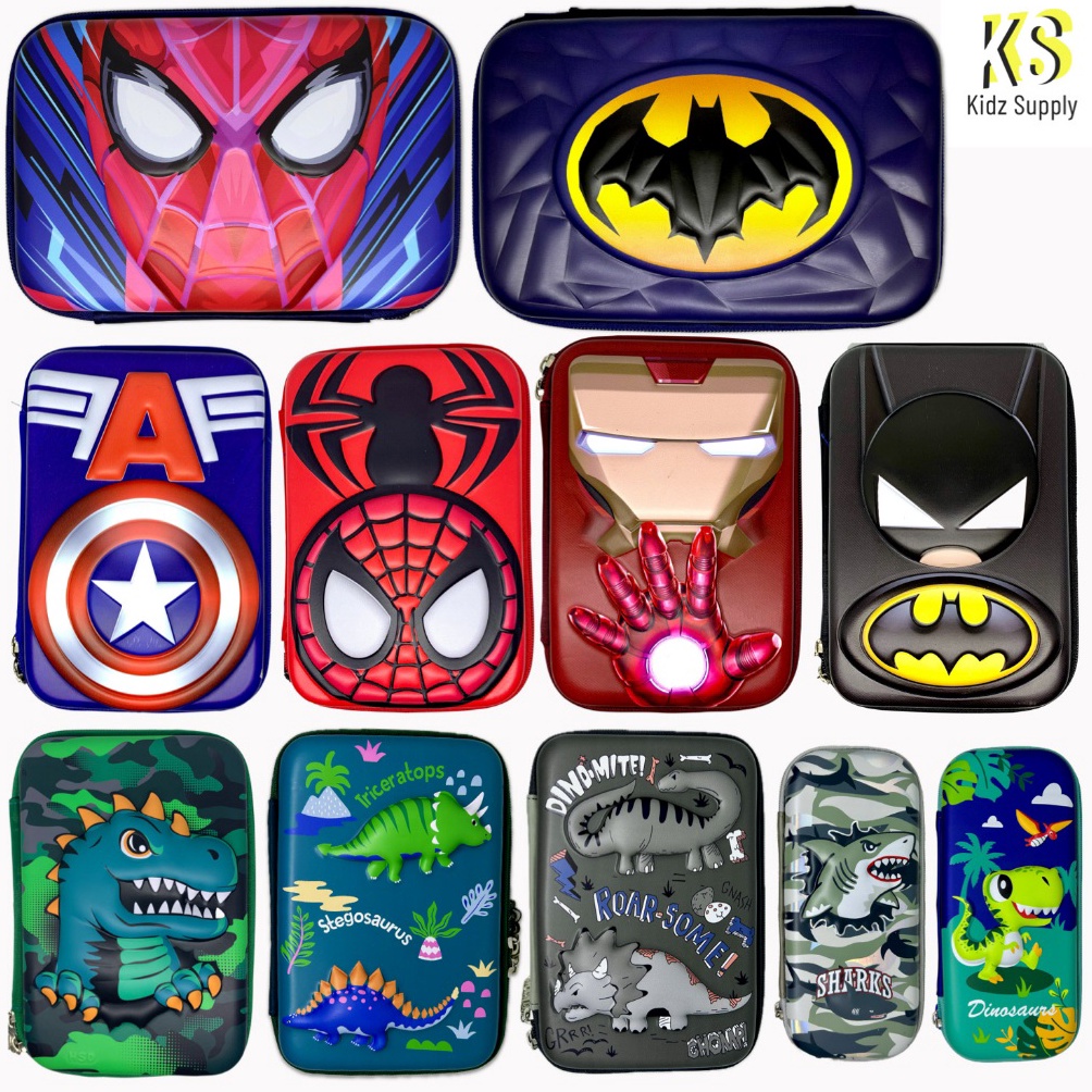 

Tempat pensil spiderman Kotak pensil anak laki laki hardcase 3D marvel ironman superman KODE C3X5