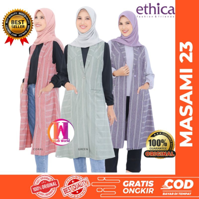 ETHICA Blazer Masami 23 Ethica Original / Blazer Wanita Lengan Pendek / Blazer Wanita Muslim / Jacke