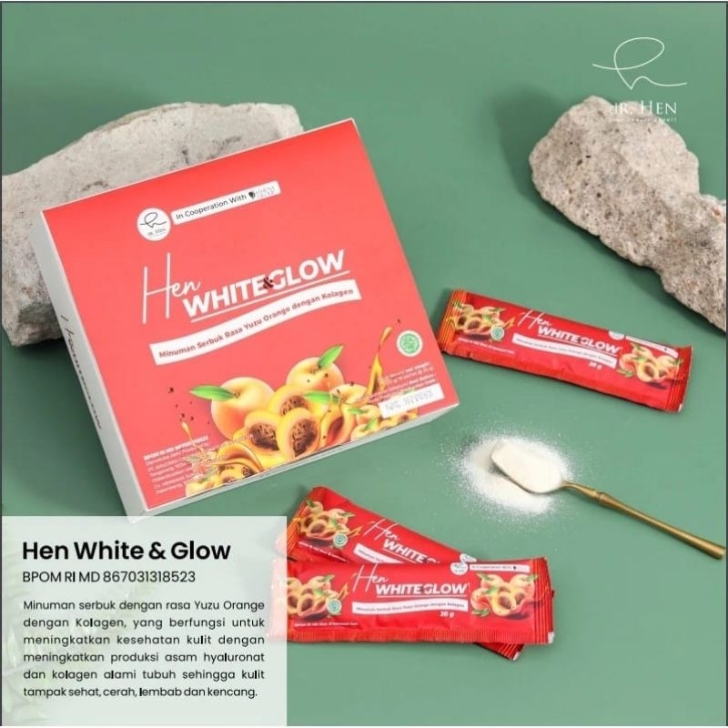 DR Hen- white & glow collagen drink BPOM by athena Dr richard lee minuman kolagen pencerah kulit