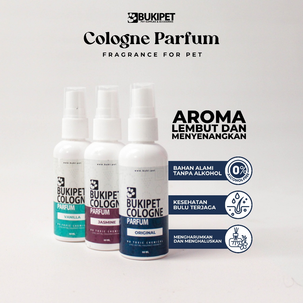 Parfum Kucing Anjing Kelinci Wangi Tahan Lama Anti Kutu dan Jamur  - BUKIPET NATURAL COLOGNE