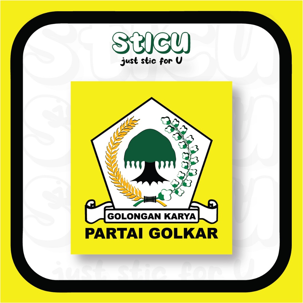 

STICKER PARTAI POLITIK - STIKER PARPOL PEMILU PARTAI GOLKAR