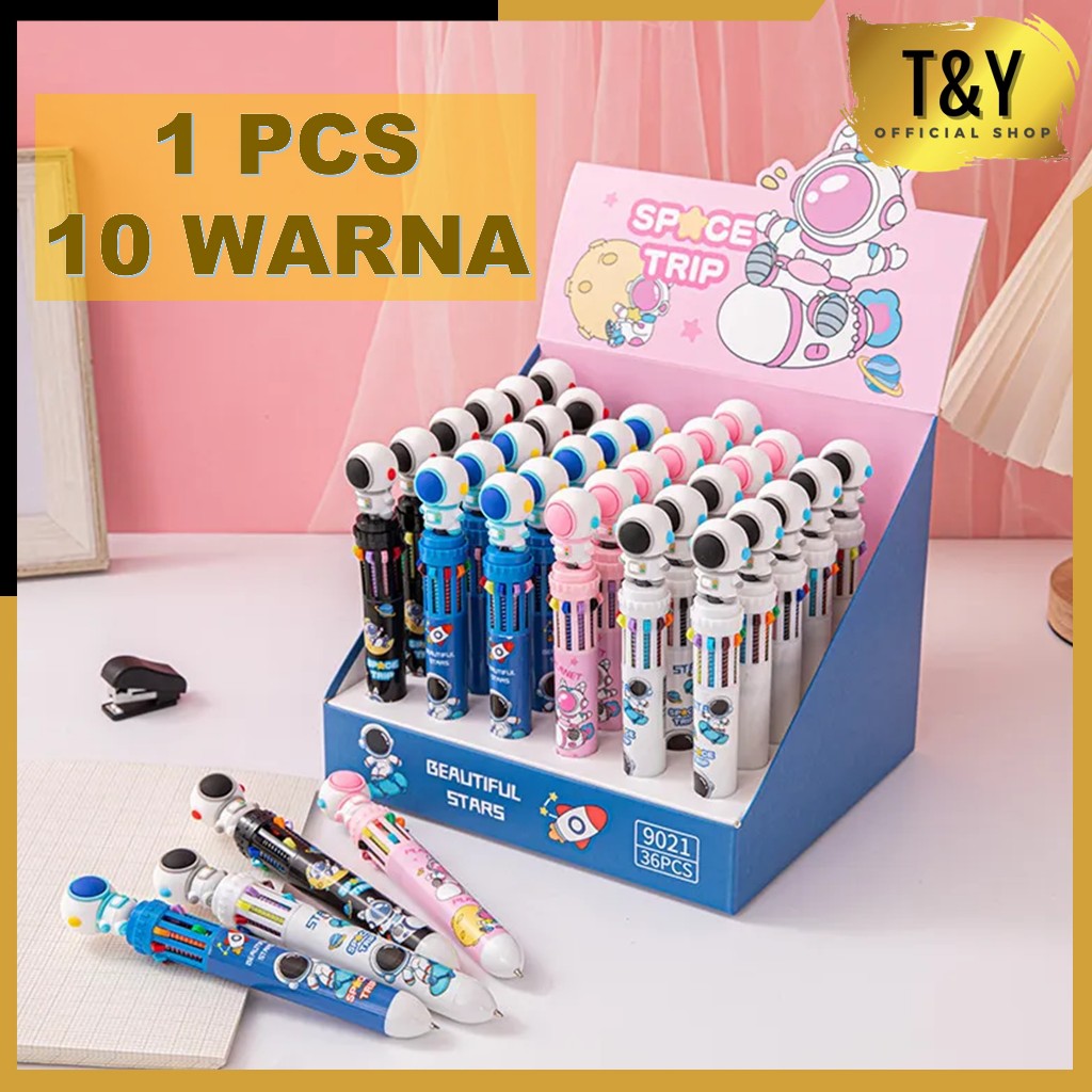

T&Y Pena Mekanik Motif Boneka Astronot 3D Bolpen Gel Tinta 10 Warna Karakter Lucu Pulpen Mekanik 10 Warna Dengan Pilihan Warna Beragam Alat Tulis Sekolah Anak Super Imut