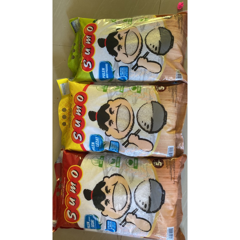 

paket pelangi beras sumo merah kuning hijau