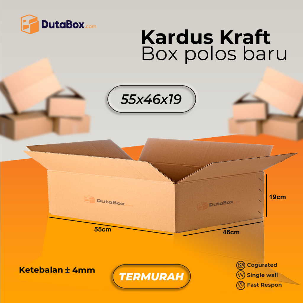 

Kardus Box Baru 55x46x19 ( Single Wall ) Kardus packing