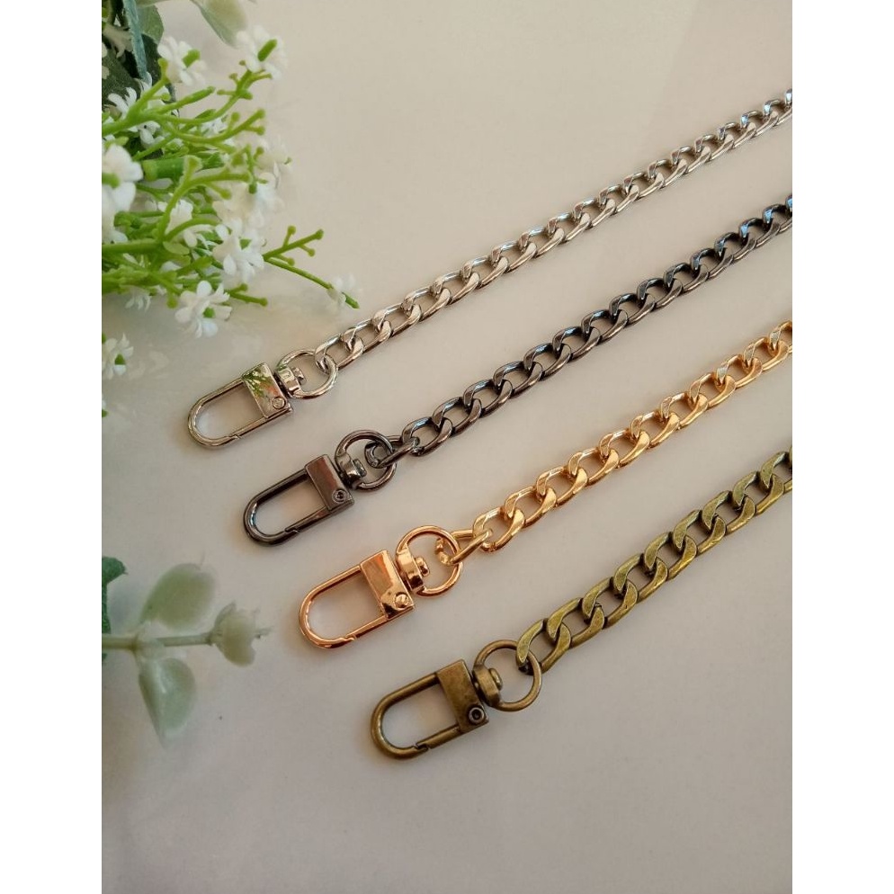 KODE R65W Aksesoris Tas dan Aksesoris Dompet Pouch Rantai Import Tebal Kait U 11cm Warna Bronzeatg S