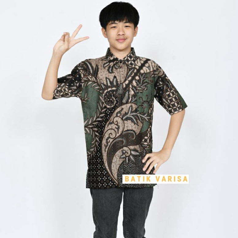 KODE U85Y Batik anak cowok M L XL XXL Remaja  Kemeja batik anak cowok Remaja  Baju batik anak dan Re