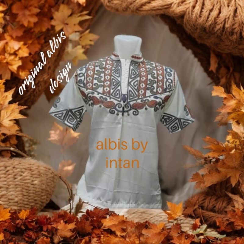 Koko Albis Bordir Timbul Putih BW